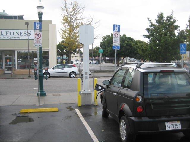 Free EV charging is available in four public parking lots and garages in downtown Santa Cruz.