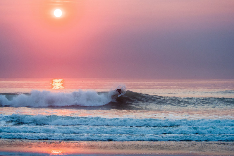 Smoke from the Thomas Fire traveled hundreds of miles and could be seen along Santa Cruz's coast last week. image: Braden Zischke