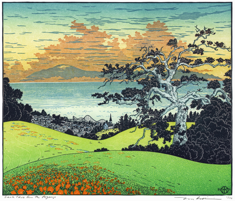 Multi-block wood and lino-cut print, 2002.